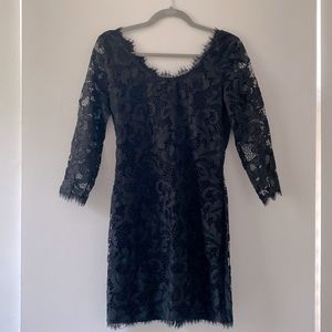 DVF Back Zip, Lace Dress